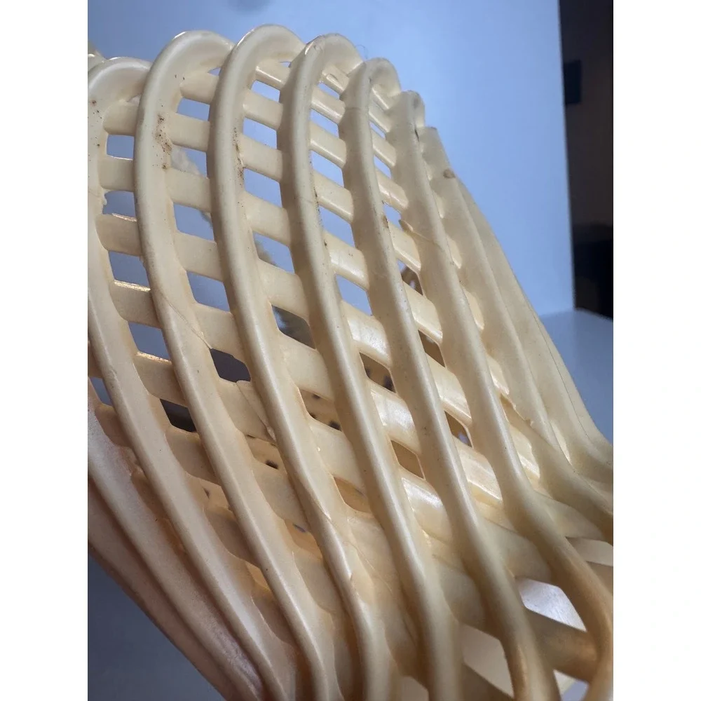 EMSA West Germany Woven Plastic Easter Basket Vintage Mid Century